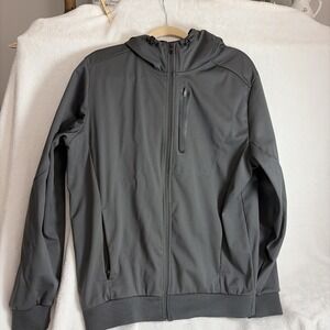 Mondetta Outdoor Project Full Zip Jacket Hooded Wind Water Resistant SIZE M GRAY